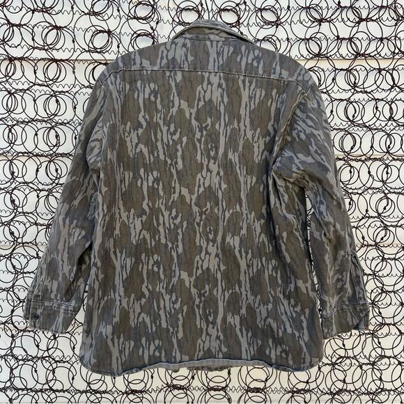 VTG Key Canvas Treebark long sleeve button front heavyweight shirt Shacket L REG - Picture 4 of 6